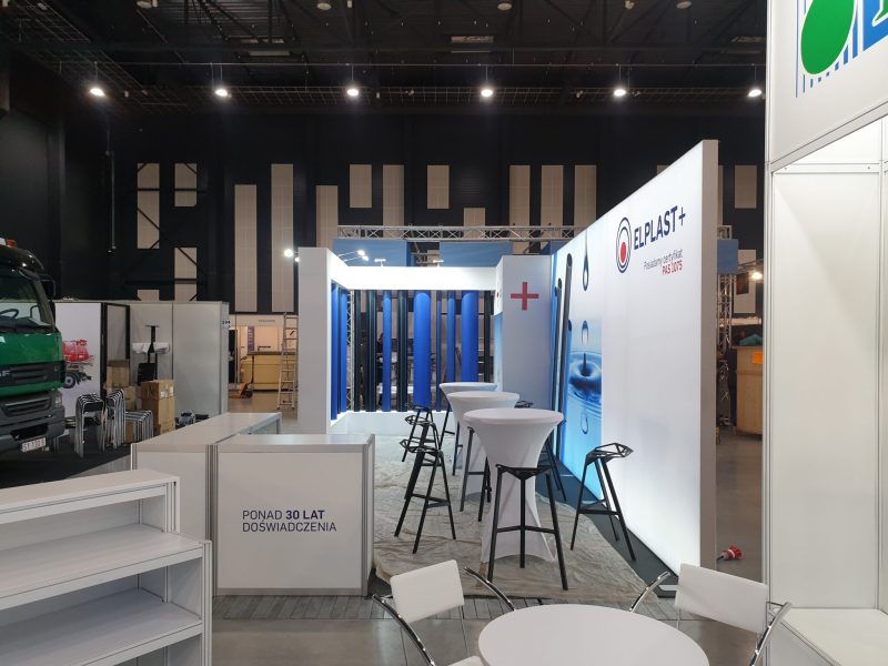 zabudowa targowa dla firmy elpast podczas targów wod-kan w bydgoszczy