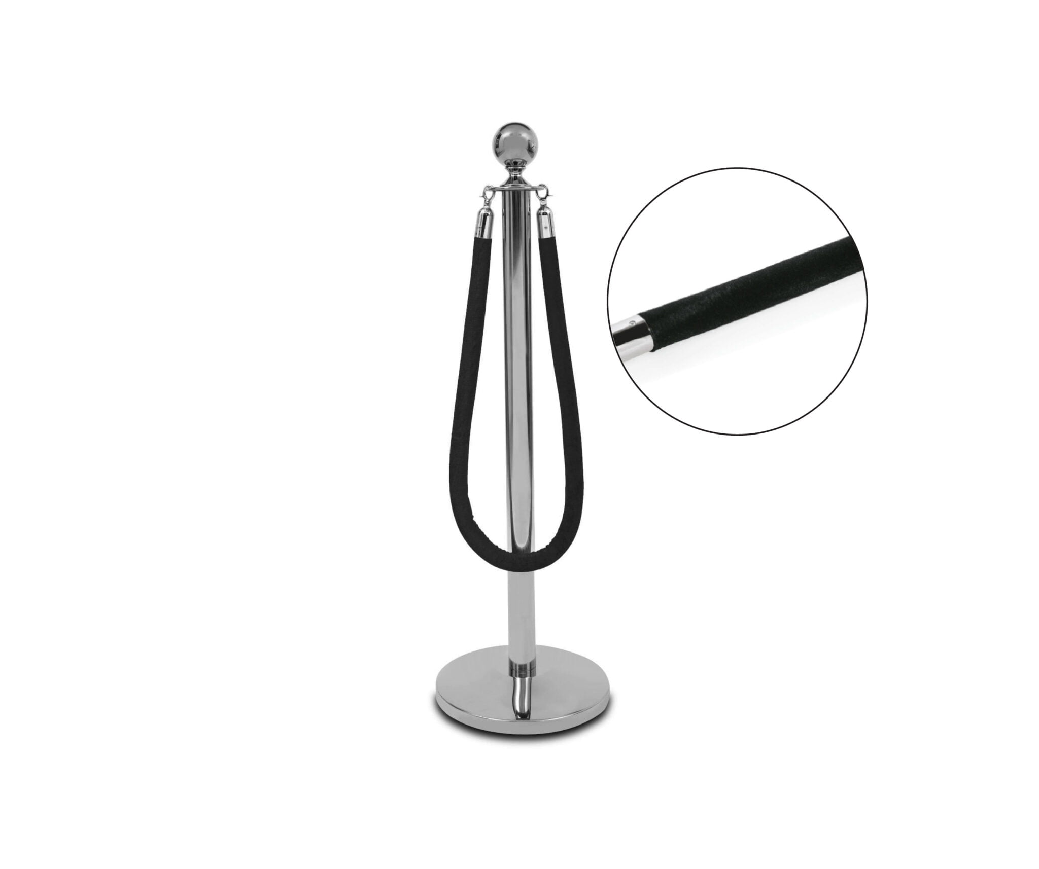 czarny kordon welurowy