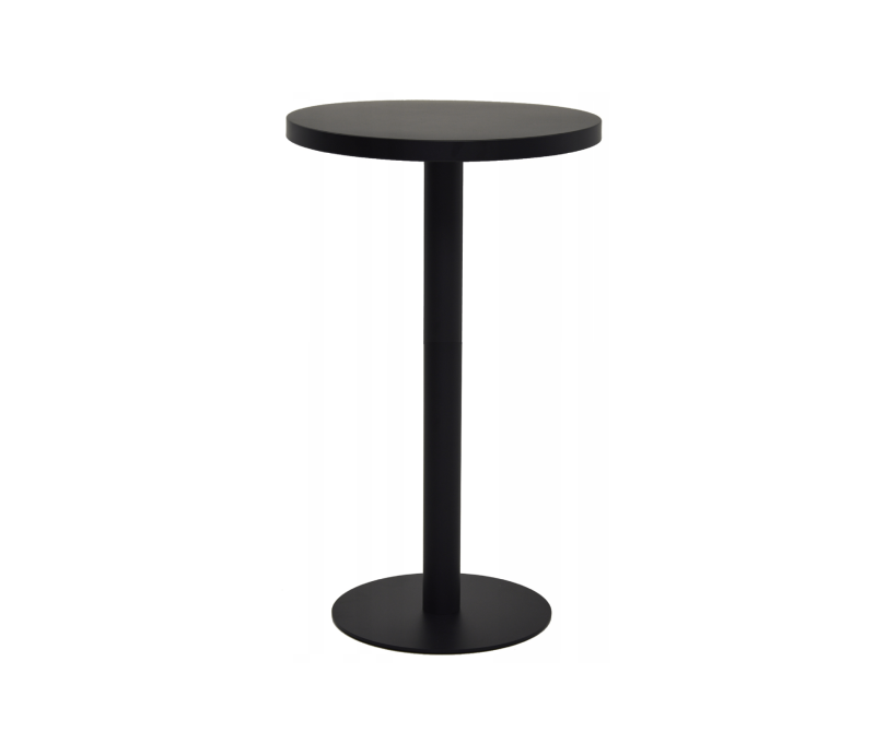 stolik koktajlowy okrągły czarny