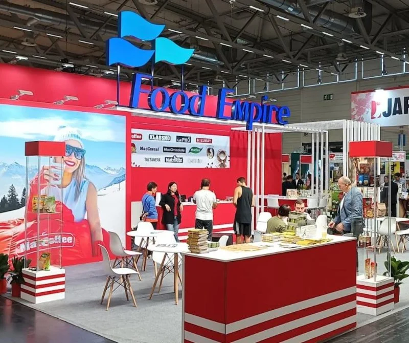 produkcja kasetony logo 3d led na targi targowe podwieszane stoiska targowe