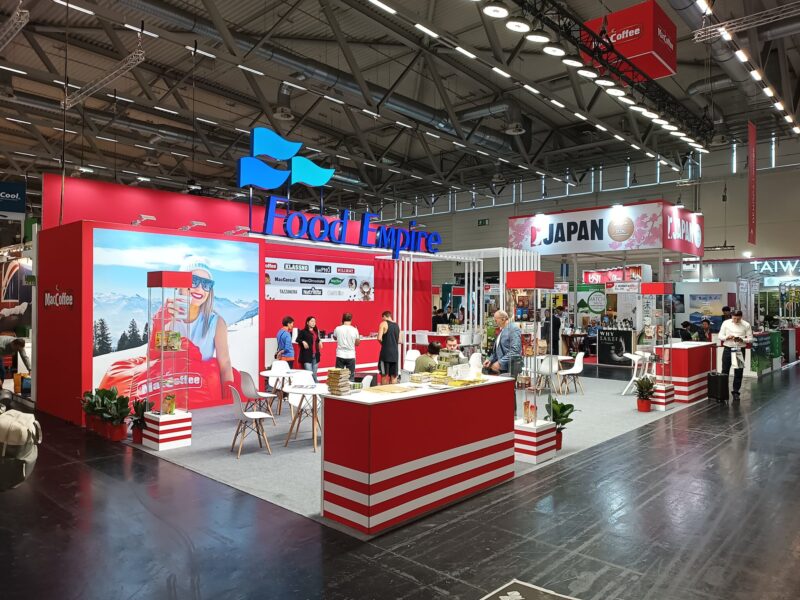Food Empire trade stand at Anuga 2024 in Cologne, Germany, designed and built by our company.