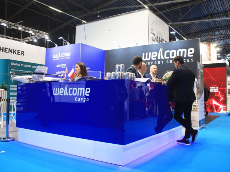 Modular trade fair setup at Breakbulk Europe in Rotterdam, Netherlands