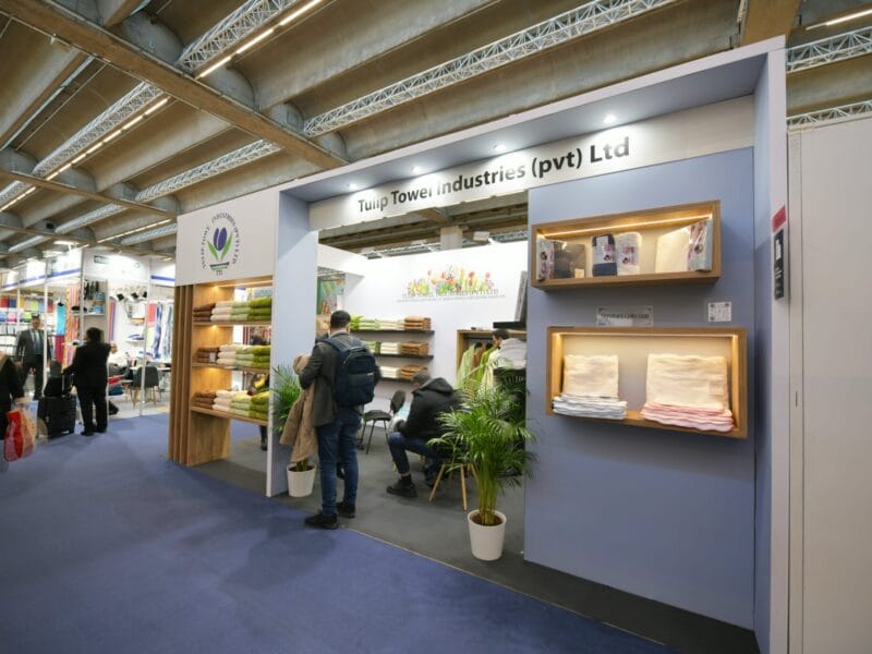 Stoisko targowe premium na targach Heimtextil 2025 w Niemczech, projekt i realizacja Stand 360.