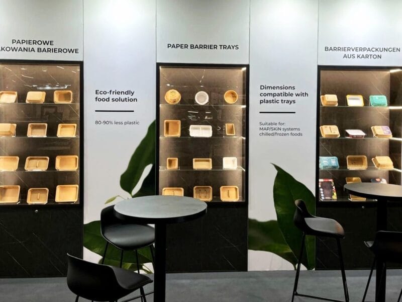 Innovative trade show booth constructed by Stand 360 for a client at Fachpack 2025 in Nuremberg