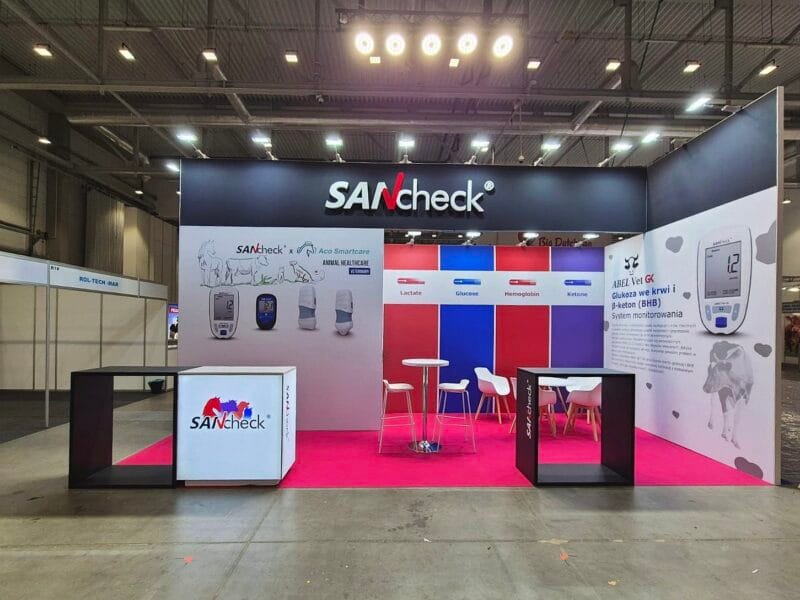 Trade show booth design at FERMA Trade Fair, Poland. Stand 360 – exhibition stand builder in Poland and Europe.