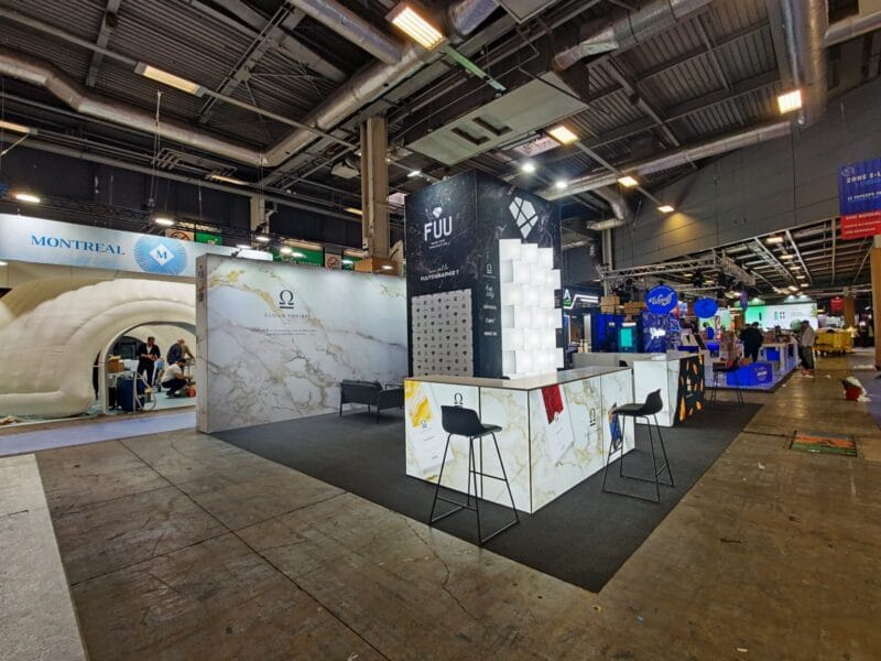 Budowa stoisk targowych Francja Paryż Vapexpo The Fuu