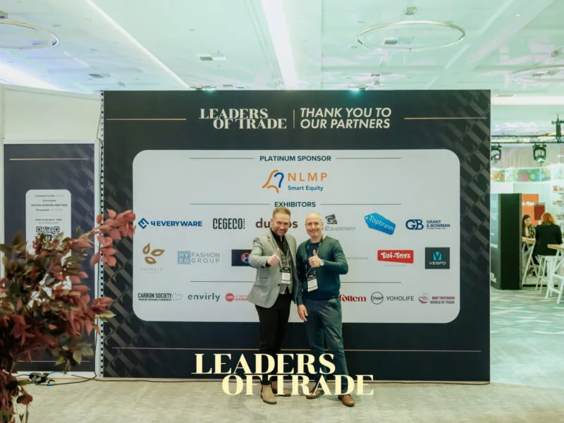 Sponsor wall with partner logos at a conference