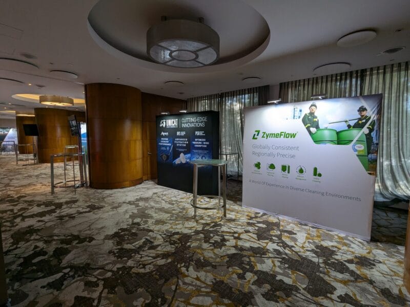 L-shaped pop-up booth wall