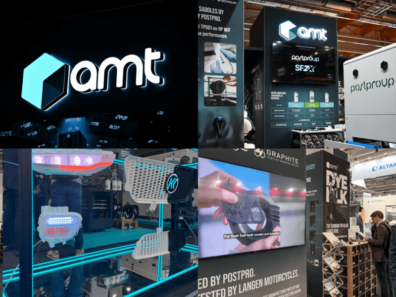 exhibition stand builder Frankfurt Germany – front view of AMT booth